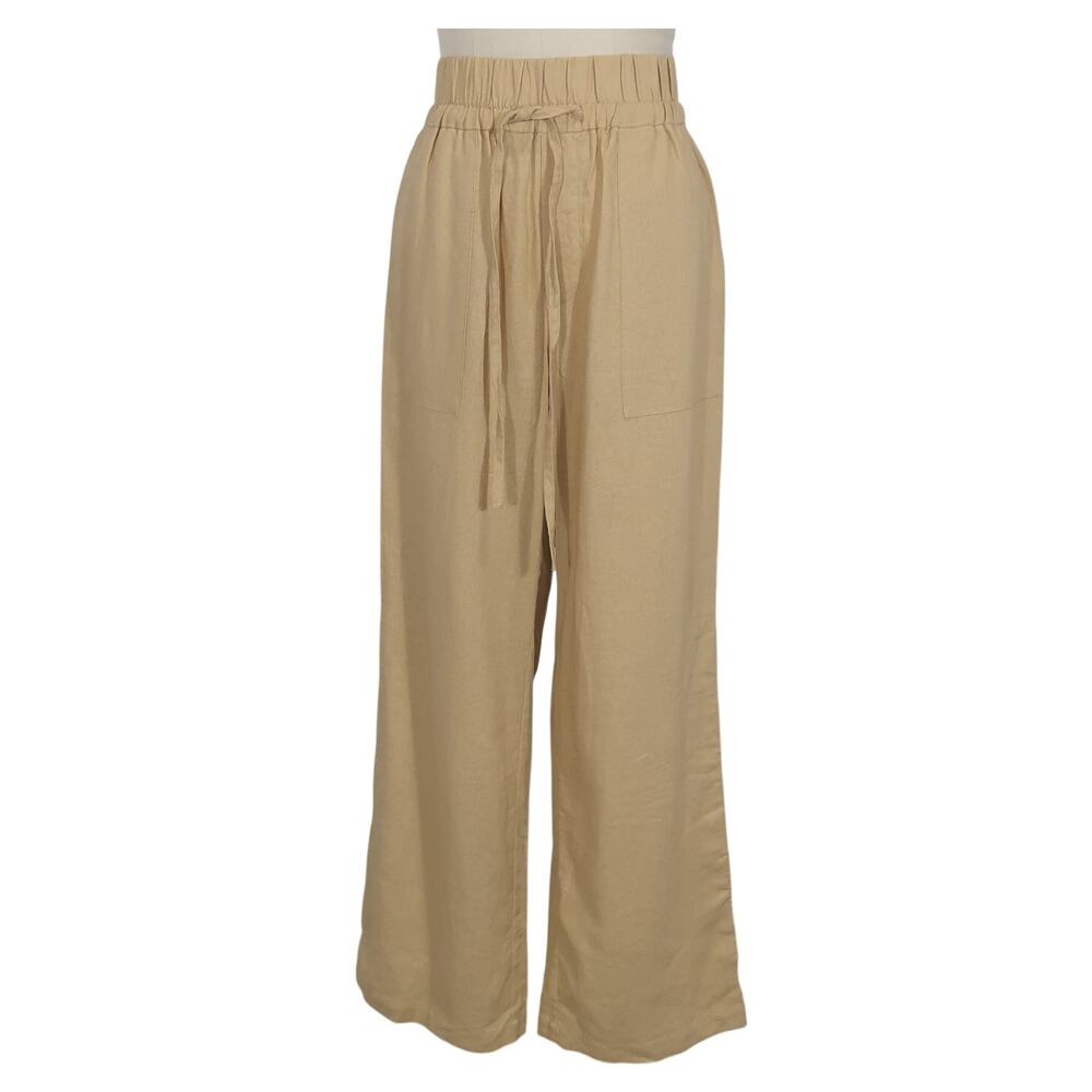 Sanctuary Relaxed Tan Stella Pants Size L NWT - Picture 2 of 6